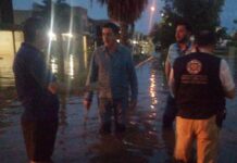 RECORRE ALCALDE DE CAJEME ZONAS INUNDADAS DEL MUNICIPIO