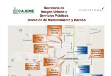 PUNTOS DE LA CIUDAD EN LOS CUALES SE TRABAJA HOY 21 DE OCTUBRE EN BACHEO Y REPARACIÓN DE VIALIDADES