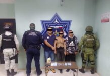 DETIENEN SSPM, GN Y SEDENA A TRES PERSONAS CON DROGAS