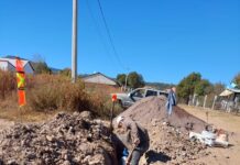 Continuan los avances en la red de agua potable de Yécora