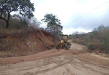 Arrancan trabajos de rehabilitación del camino vecinal de Santa Ana a Guadaluoe de Tayopa