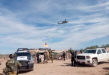 Aseguran corporaciones de la Mesa de Seguridad a grupo de personas armadas en Guaymas