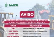 Aviso a la ciudadanía recarpeteo en Centro de la ciudad.