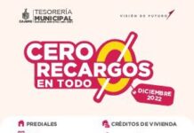 cero recargos en los pagos de Tesorería Municipal