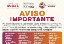La SEC recorrerá el horario a clases en varios municipios de Sonora.