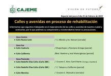 CALLES Y AVENIDAS EN PROCESO DE REHABILITACIÓN EN CIUDAD OBREGÓN.