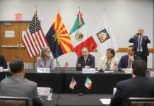 Promueve gobernador Alfonso Durazo Plan Sonora en Arizona; se reúne con la gobernadora Katie Hobbs