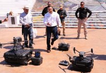 Presenta Protección Civil Sonora Escuadrón de Drones