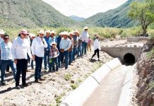 Atiende gobernador Durazo obras hidroagrícolas para el desarrollo de las comunidades de El Durazno y Los Temporales en Bavispe