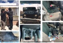 Autoridades de seguridad detienen a tres personas y decomisan arsenal, droga y vehículos en el norte de Sonora