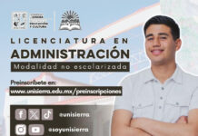 Invita Unisierra a cursar la licenciatura en Administración, modalidad en línea