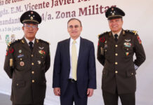 Encabeza Gobernador Durazo toma de protesta del nuevo comandante de la Cuarta Zona Militar