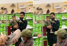 Un empleado se ofreció a cuidar al niño de un cliente.