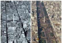 ¿Sabían que la Avenida 9 de Julio de Buenos Aires, Argentina (la mas ancha del mundo) antes estaba repleta de edificios y casas?…