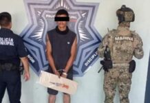 DETIENE POLICÍA MUNICIPAL A PRESUNTO CON ARMA BLANCA