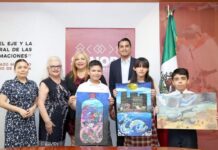 Premia SEC a ganadores estatales del 47 Concurso Nacional de Pintura Infantil “El Niño y La Mar”