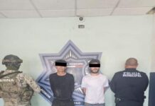 EN INTENSA PERSECUCIÓN CAPTURA SSPM Y MARINA A DOS HOMBRES CON NARCÓTICOS