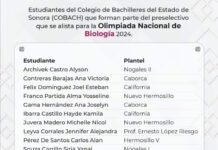 Compiten estudiantes de Cobach Sonora para asistir a Olimpiada Nacional de Biología 2024