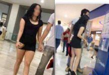 En redes sociales esta joven está siendo fuertemente criticada por su atuendo para ir al cine.