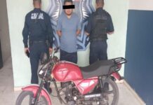 DETIENE SSPM A SUJETO CON MOTOCICLETA ROBADA*