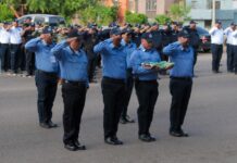 REALIZAN TRADICIONAL LUNES CÍVICO EN EL EDIFICIO DE LA CORPORACIÓN POLICIAL