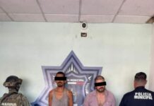 SSPM CAPTURA A DOS SUJETOS CON DROGAS EN LA CONSTITUCIÓN