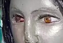 Virgen comienza a llorar sangr3 en Chiapas.