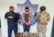 ASEGURA SSPM DROGAS Y ARMA DE FUEGO, HAY DOS DETENIDOS*