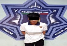 DETIENE POLICÍA MUNICIPAL A HOMBRE POR ROBO A COMERCIO