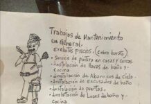 Abuelito hace su volante a mano para conseguir trabajo en Matamoros.