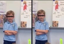 Niño presenta a Jesús como su héroe durante una exposición en su escuela