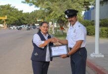 RECONOCE SSPM A ELEMENTOS POR AÑOS DE SERVICIO DURANTE LUNES CÍVICO