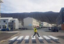 Una idea muy novedosa. El paso de cebra de Islandia que engaña al cerebro para que los conductores frenen.