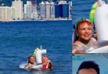 Aparece supuesto ‘fantasma’ en la fotografía que una pareja se tomó en el mar de Acapulco.