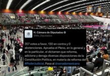 Post en la cuenta oficial de la Cámara de Diputados.