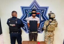 CAPTURA SSPM A HOMBRE CON DROGA EN LA CAJEME