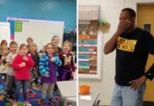 Niños aprendieron lenguaje de señas para cantarle a conserje sordo en su cumpleaños.