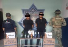 RECUPERA BOTÍN Y CAPTURA SSPM A DOS HOMBRES POR ROBO A COMERCIO