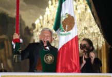 Andrés Manuel López Obrador, presidente de México, encabezó su último grito de independencia
