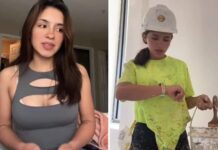 Joven mujer se vuelve viral por ganar más de 17 mil pesos pintando casas.