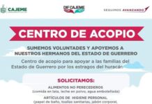 DIF CAJEME CONVOCA A LA COMUNIDAD A APOYAR A LAS FAMILIAS AFECTADAS POR EL HURACÁN EN GUERRERO