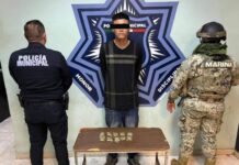 SSPM Y MARINA CAPTURAN A DOS POR PORTACIÓN DE ARMA DE FUEGO Y DELITO CONTRA LA SALUD
