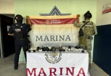 DESMANTELA SSPM Y MARINA 22 CÁMARAS DE VIDEOVIGILANCIA ILEGAL EN CAJEME