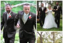 Un padre interrumpe la boda de su hija para invitar a su padrastro a llevarla al altar.