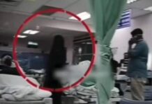 imágenes tomadas dentro de un hospital de Jalisco, en donde supuestamente la Santa Muerte se hizo presente.