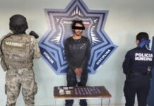 EN OPERATIVO CONJUNTO SSPM Y MARINA CAPTURA A UNO CON DROGA Y OTRO CON ARMA BLANCA*