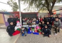 Comparten Policías Estatales alegría en posada navideña con infantes y jóvenes