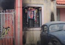 Imagen de la Virgen de Guadalupe queda intacta luego de un incendio.