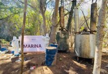 Personal de la Armada de México localizó y neutralizó un laboratorio clandestino en el estado de Sinaloa