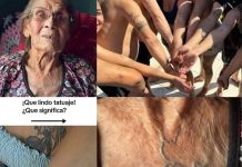 Una familia completa se hizo un tatuaje inspirado en las venas del pecho de su abuelita.